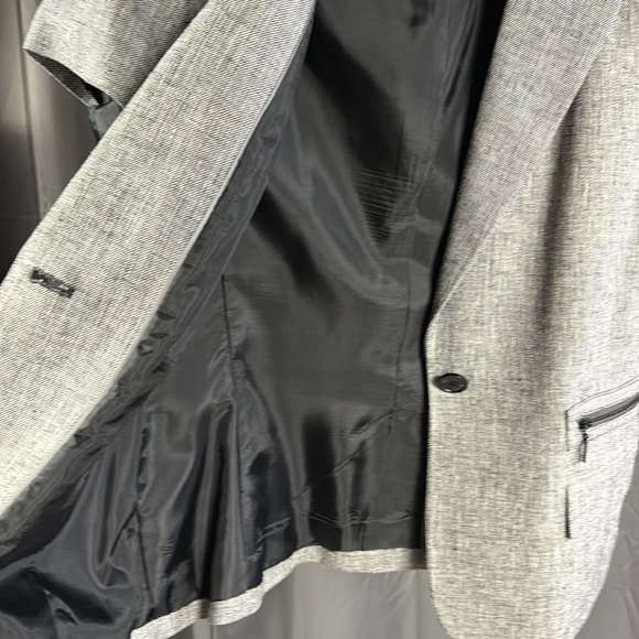 Calvin Klein Gray Short Sleeve Suit with Skirt - Picture 6 of 6